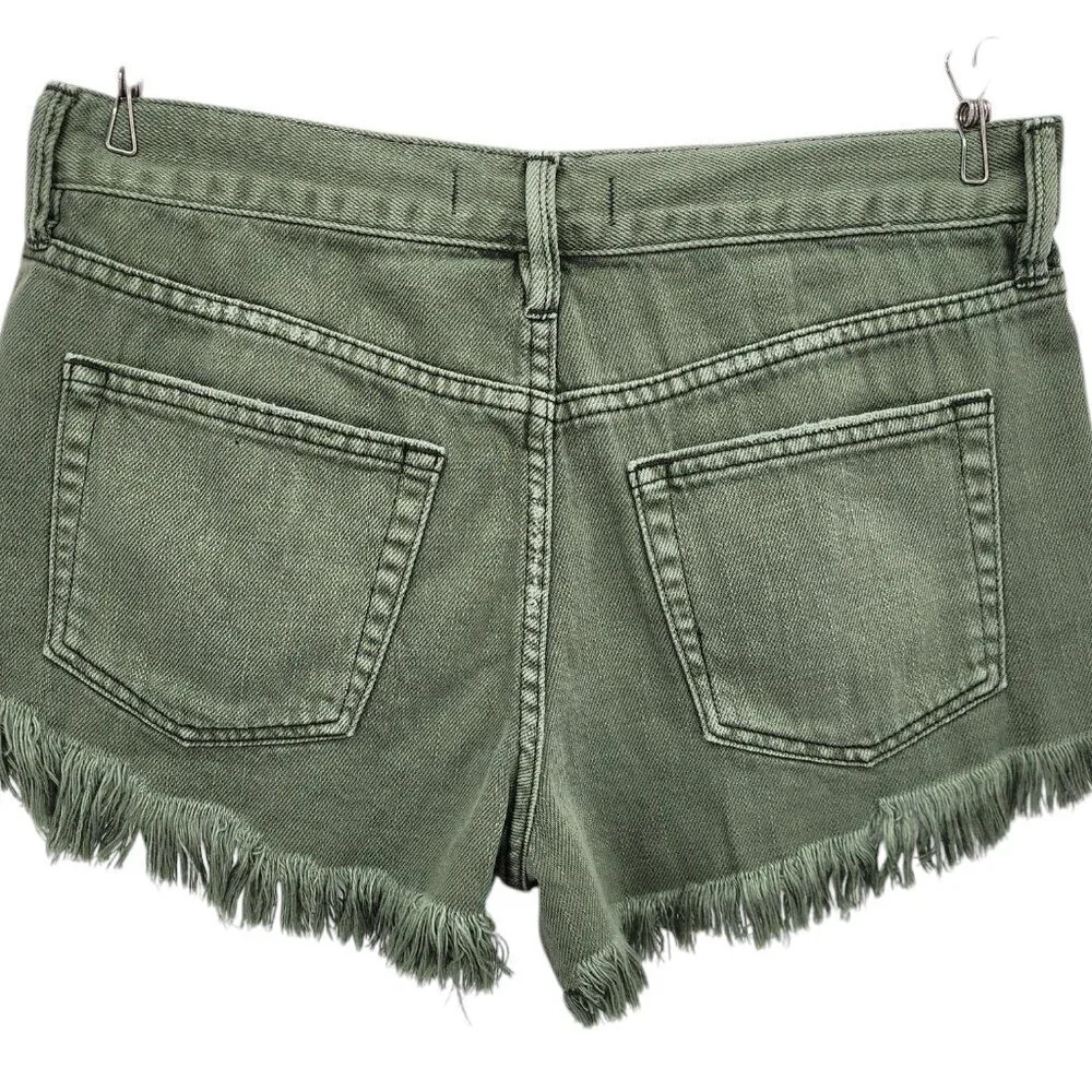 Free People We The Free Womens 26 Shorts Loving Good Vibrations Cut Off Jean